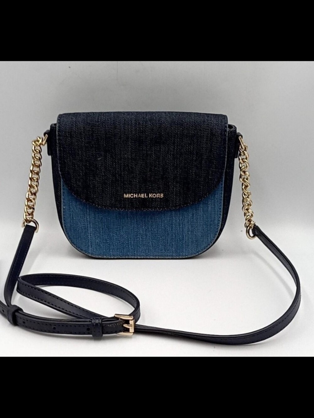 Michael Kors Two-Tone Denim & Black Crossbody Bag